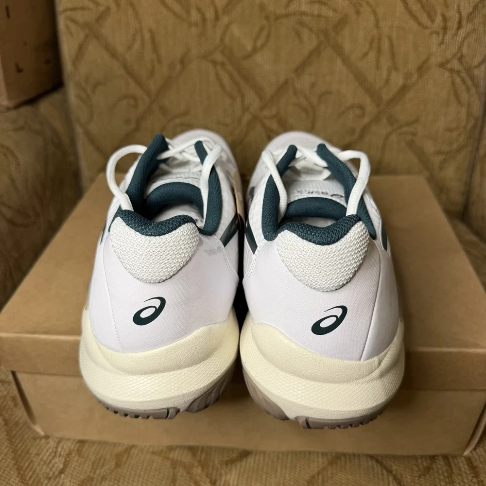 ASICS Gel-Challenger 14 White Saxon Green 1041A405-104 Men's Size 15 Tennis Shoe